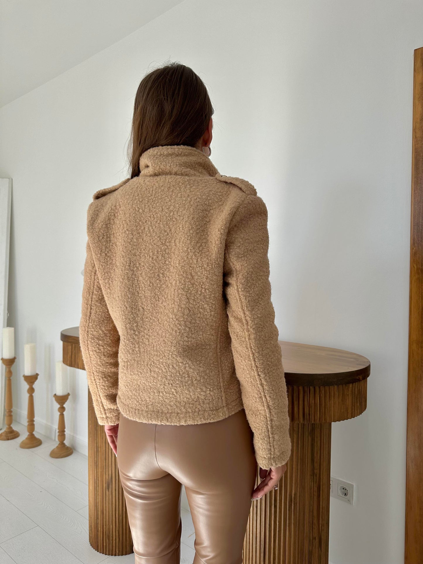 Soft Jacket With Pockets - Camel