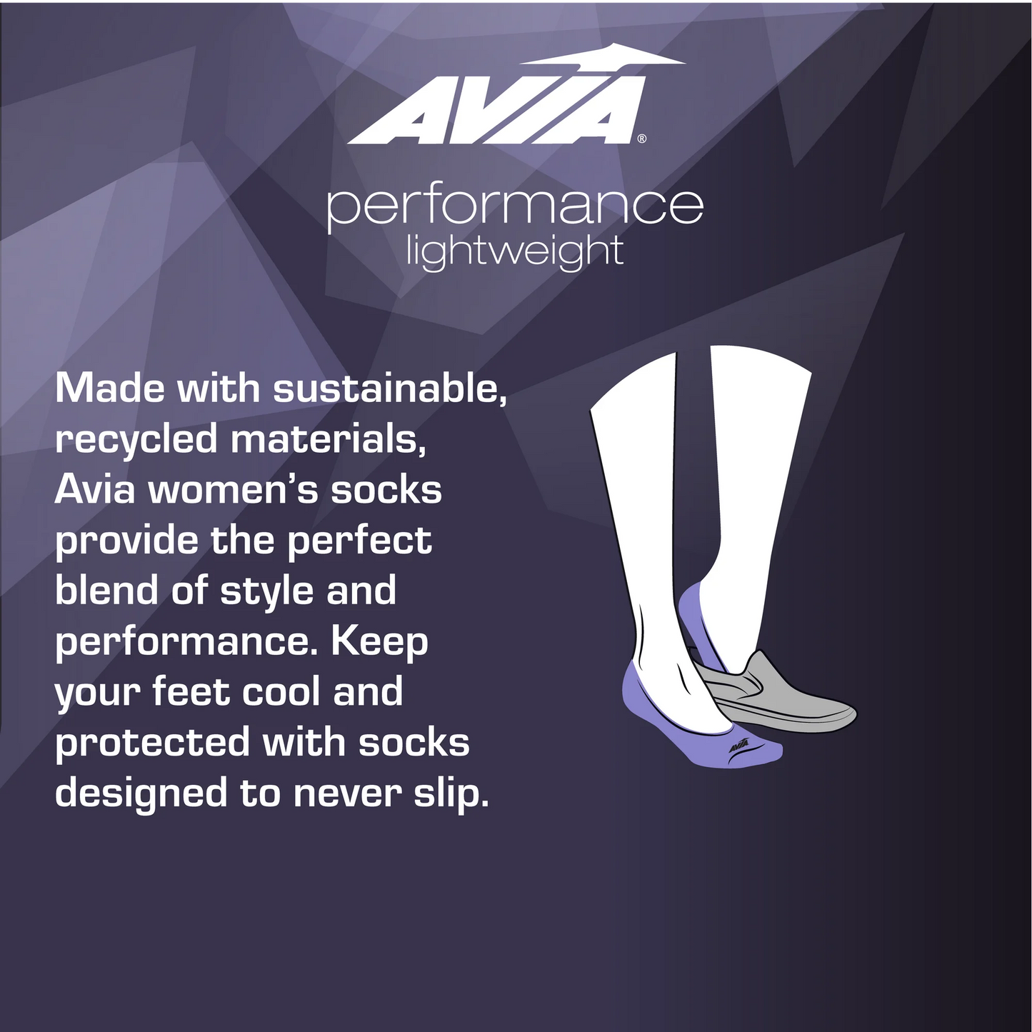 Avia Women's Lightweight Performance Low Cut Socks, 10-Pack Size 4-9