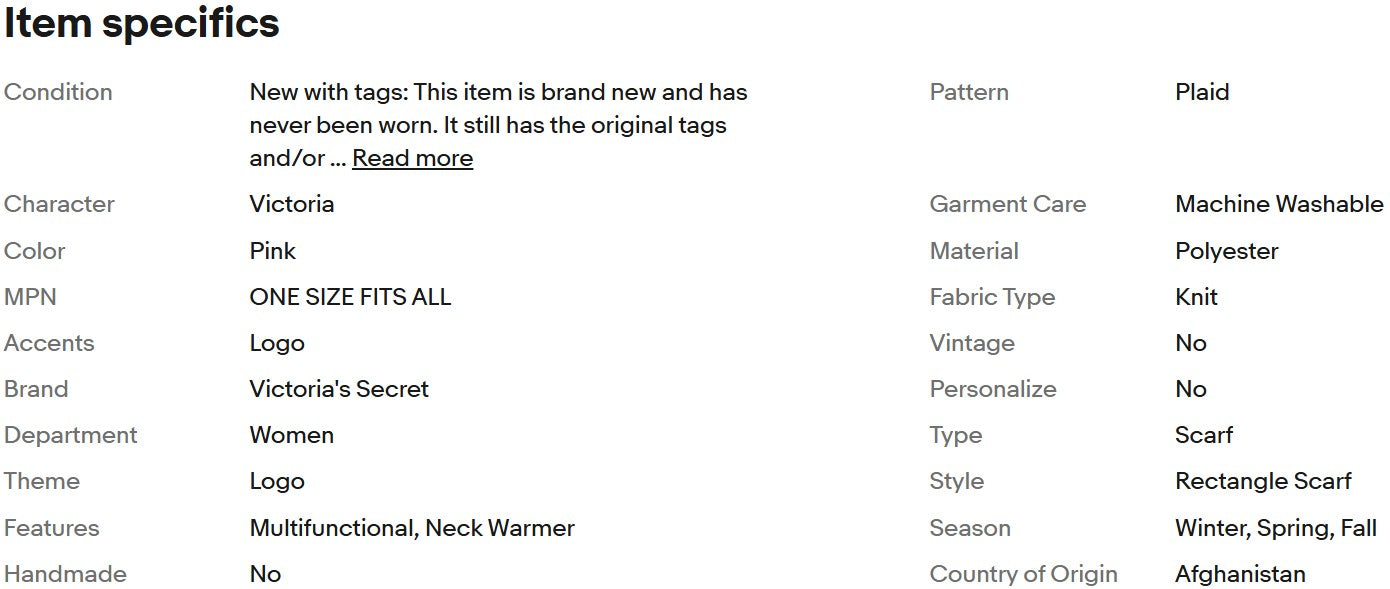 VICTORIA'S SECRET PINK Extra Large Scarf 30.5 x 205 Cm