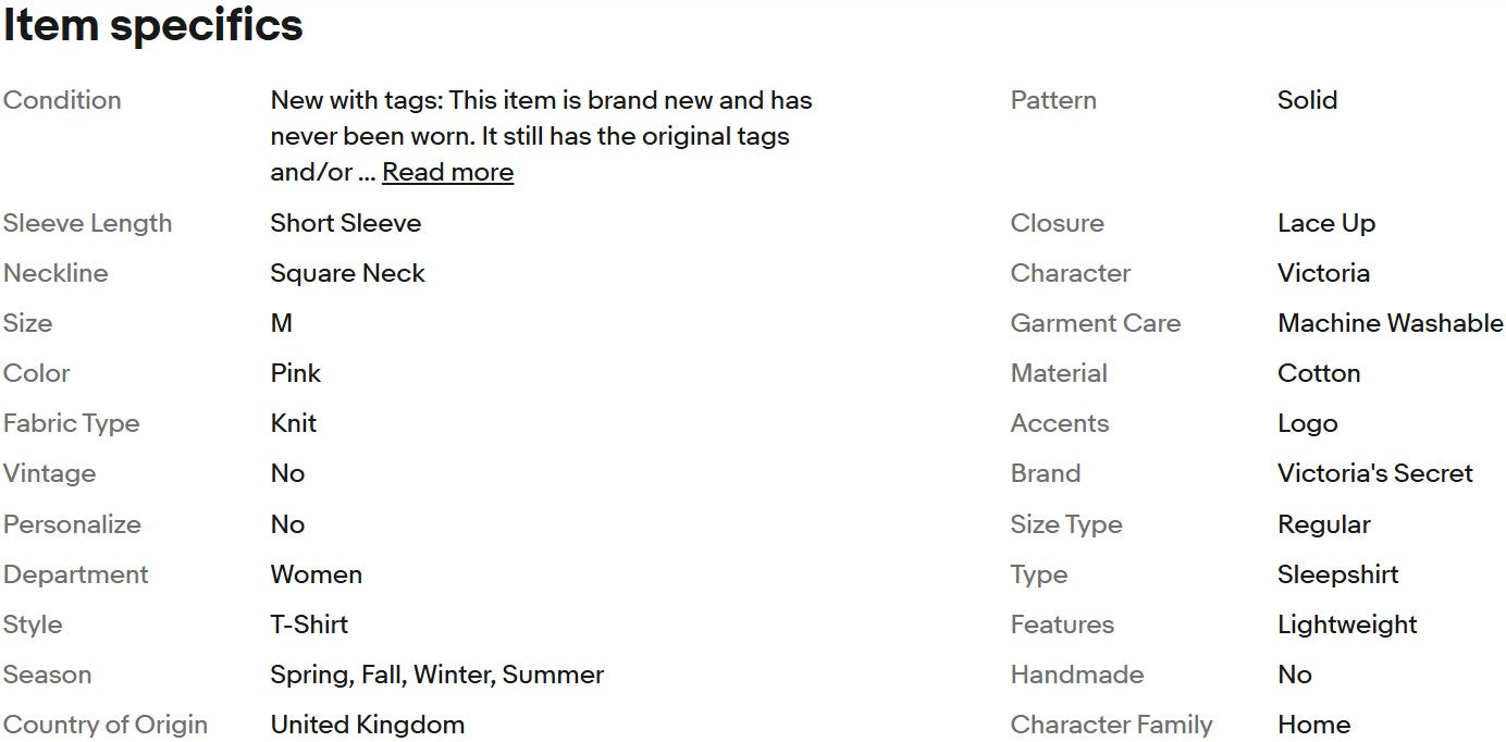 Camiseta de pijama Victoria's Secret PINK, con el logo rosa bordado.