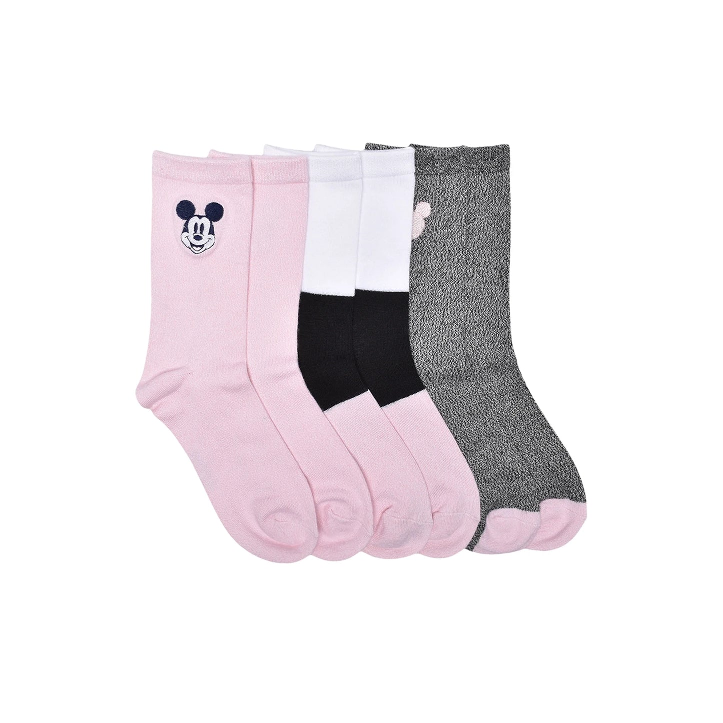 Calcetines deportivos Disney Mickey para mujer (paquete de 3), talla 4-10