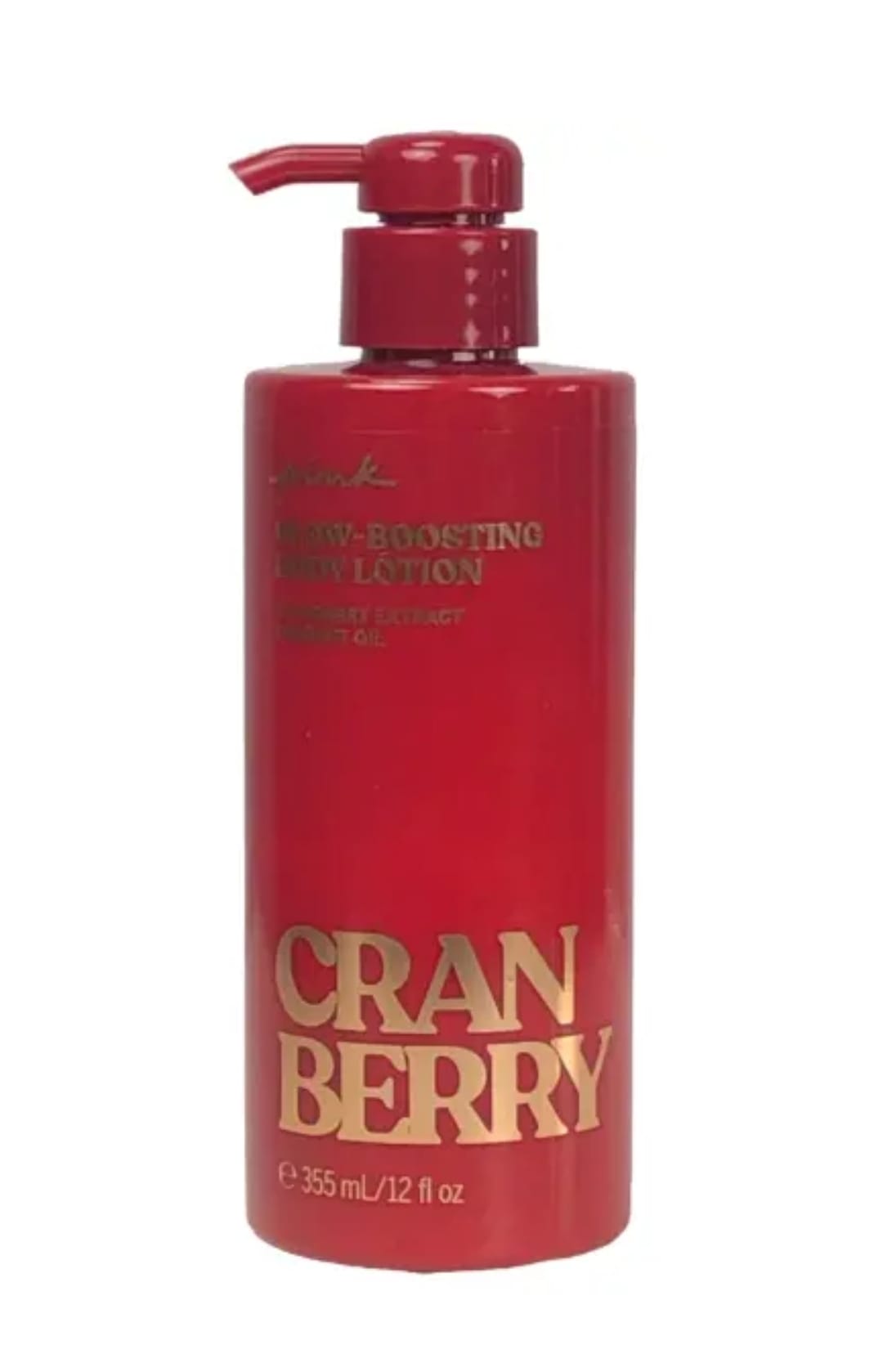 Loción corporal potenciadora del brillo rosado con arándanos