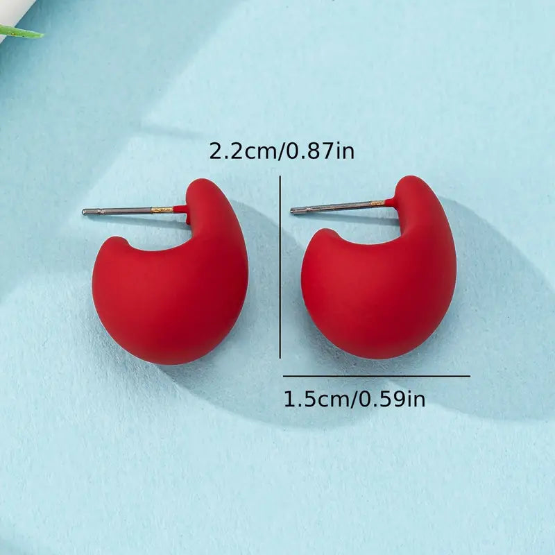 1 par de brincos de resina de gota d'água, estilo acrílico pequeno, design coreano, acessórios femininos da moda