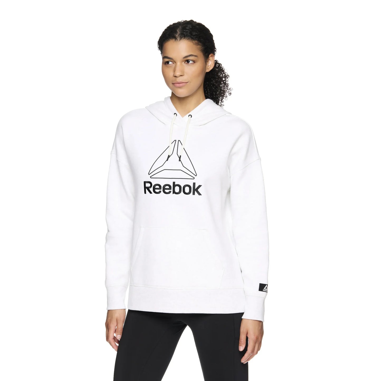 Sudadera con capucha y bolsillo con logotipo grande para mujer de Reebok