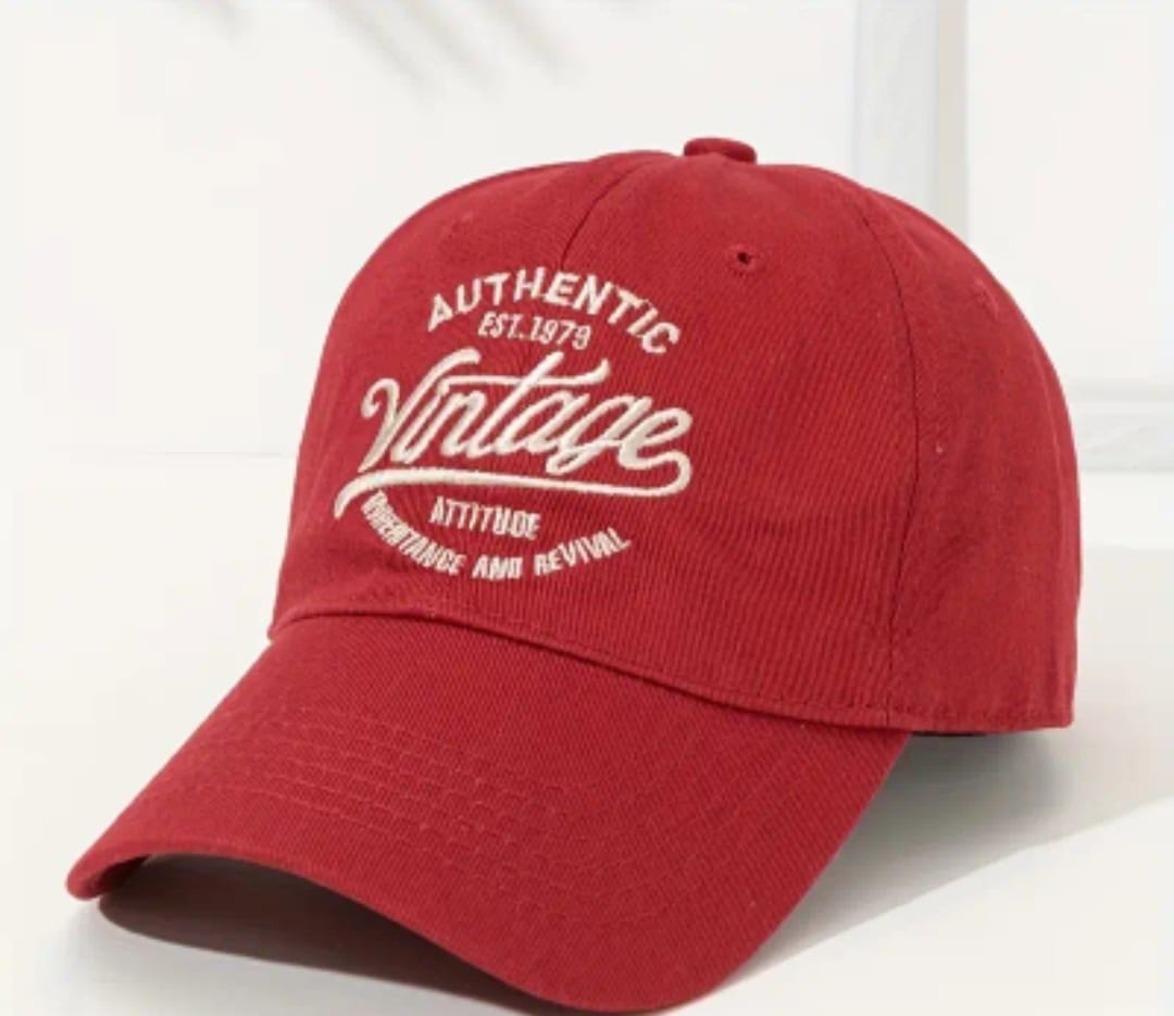 1 PC Unisex Embroidered Baseball Cap, 100% Lightweight Non-Stretch Polyester, Hand Washable