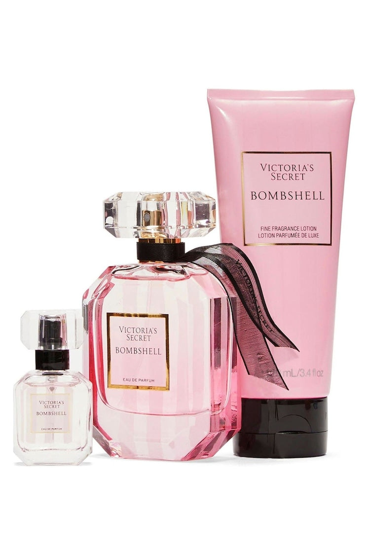 Conjunto BombShell da Victoria's Secret Mini Parfum/Parfum/Loção de Luxe
