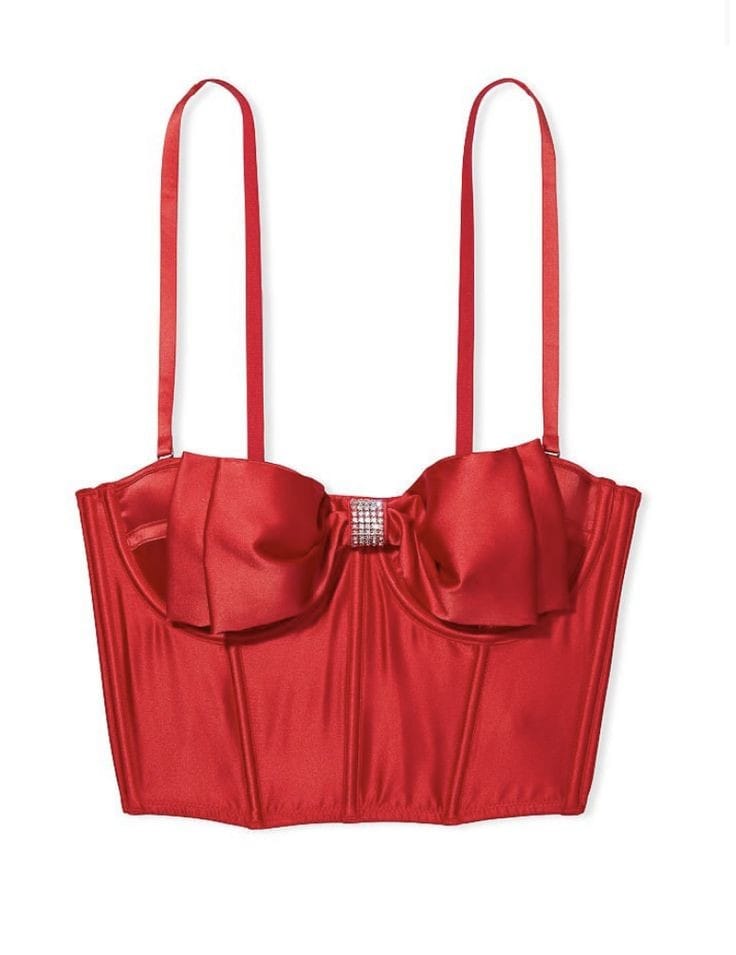 Victoria's Secret Bow Cup Bra Top Coleção de luxo