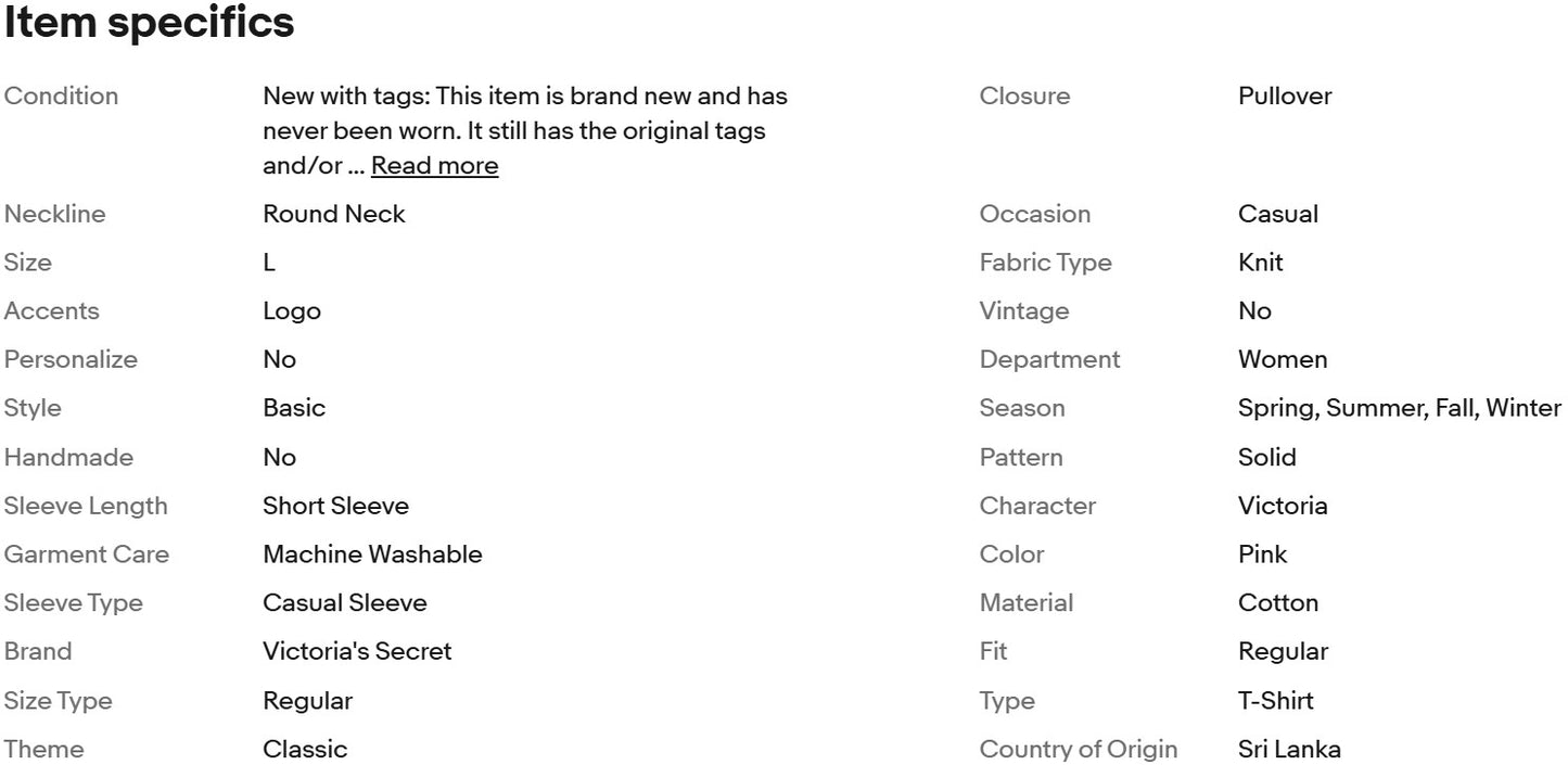 Victoria's Secret Pink T-Shirt, Short Sleeve