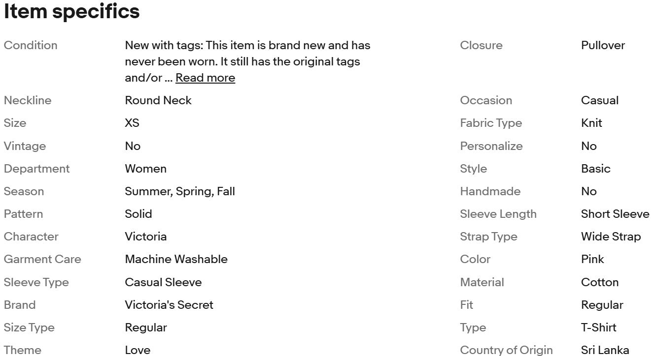 Pink Victoria's Secret Women's T-Shirt, Short Sleeve