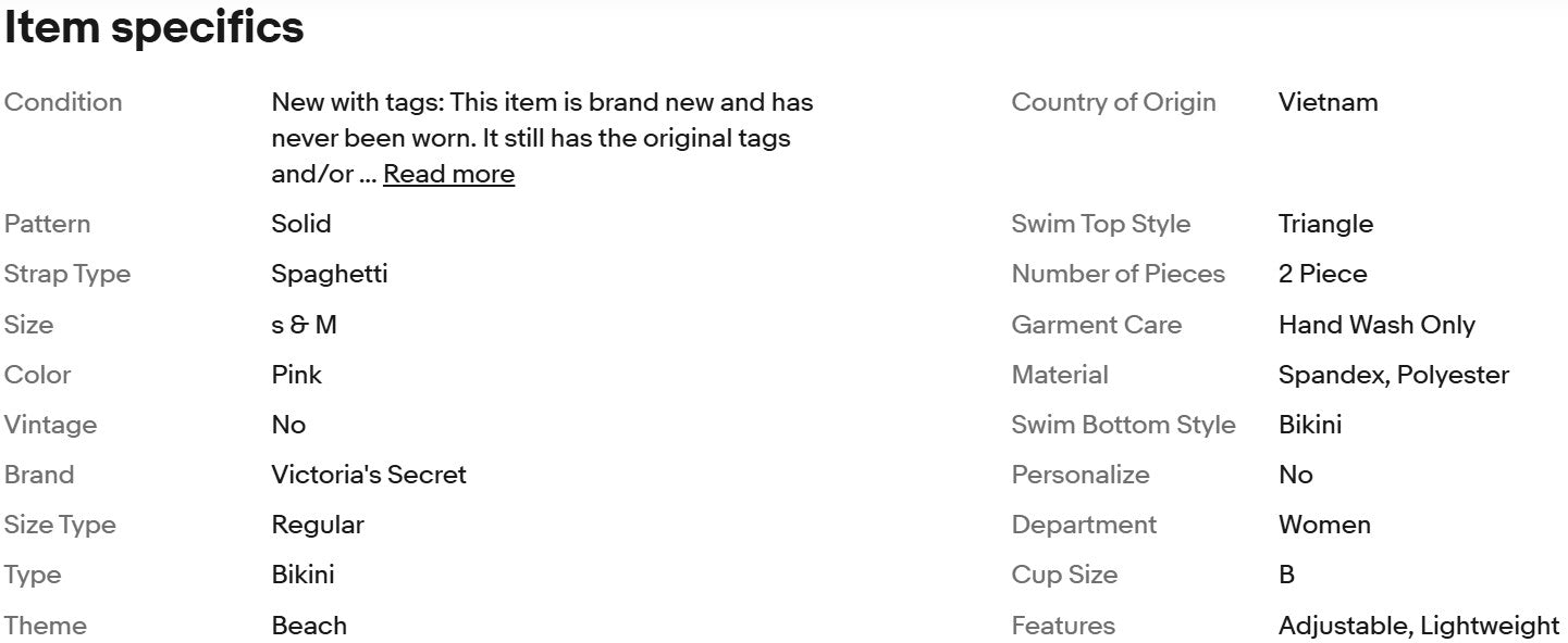 Biquíni feminino Victoria's Secret Very Sexy Shine, top tamanho P, calcinha tamanho M