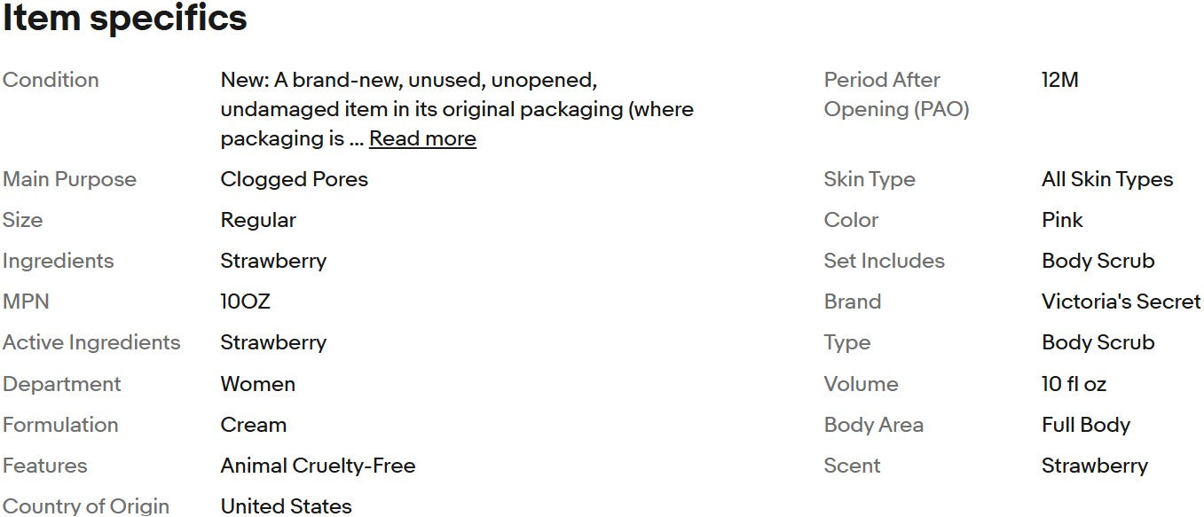 Exfoliante corporal Victoria's Secret PINK con extracto de fresa y escualano, 283 g