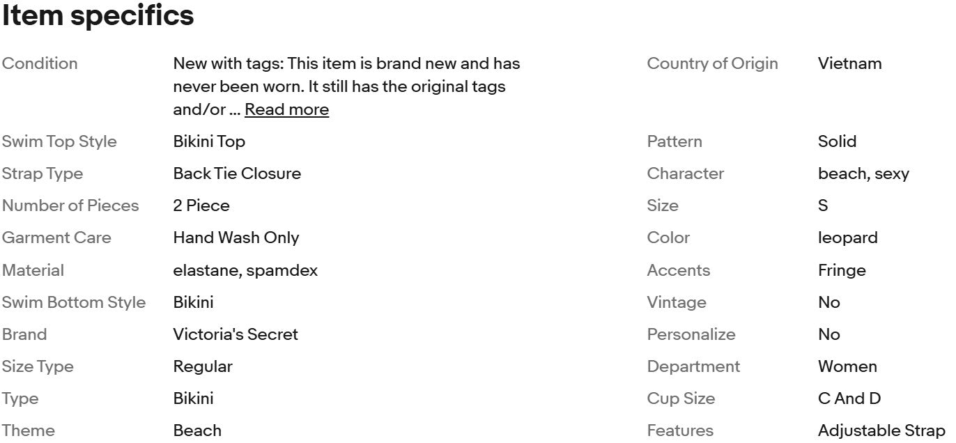 Conjunto de biquíni Victoria's Secret, 2 peças, com detalhes em macramê para natação, alças não inclusas.