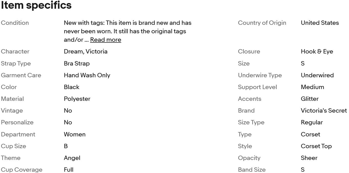 Top corsé transparente con purpurina de Victoria's Secret