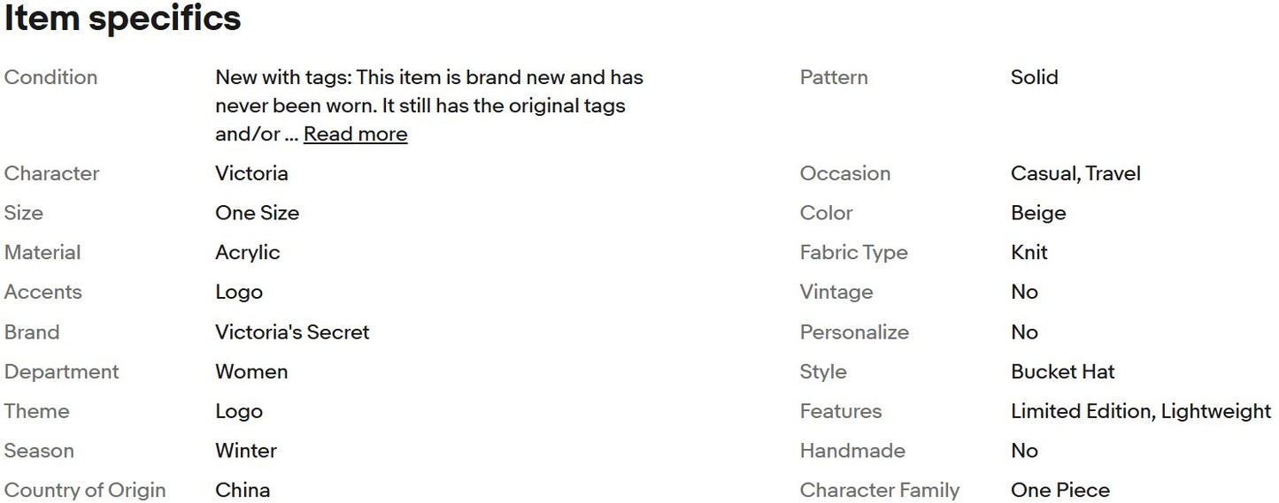 Victoria's Secret pink adult Soft plush teddy bucket hat One size