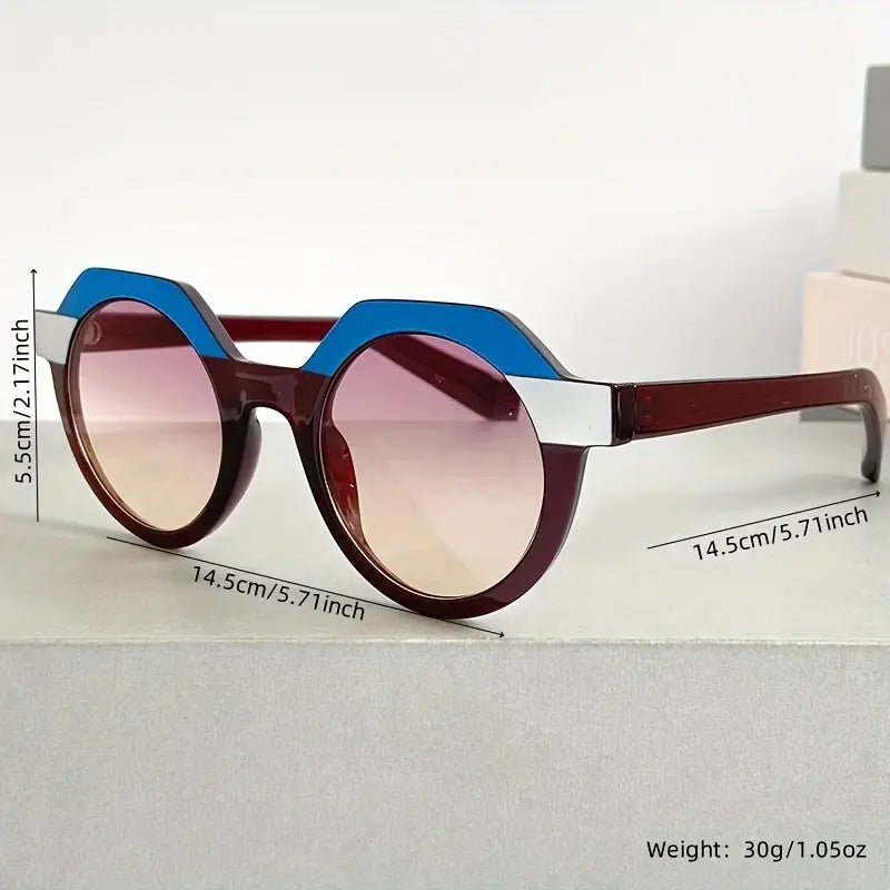 Óculos - Armação Retro Composta e Lente de PC Óculos Decorativos com Dobradiças de Metal