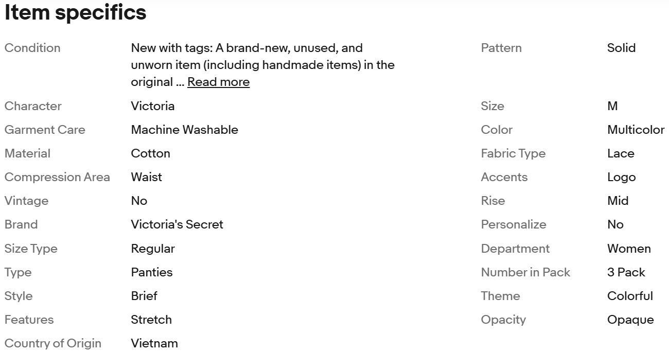 Conjunto de 3 bragas de Victoria's Secret