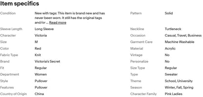 Suéter de cuello alto estilo universitario de Victoria's Secret