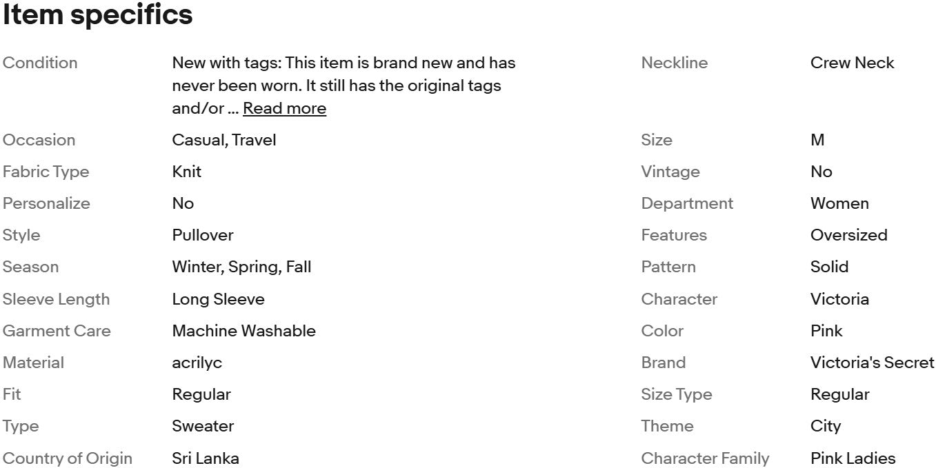 Suéter de punto ancho con cuello redondo estilo universitario de Victoria's Secret Pink