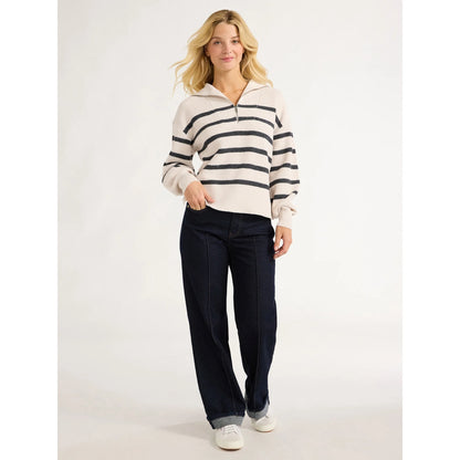 Women’s Half Zip Sweater with Long Sleeves, Midweight