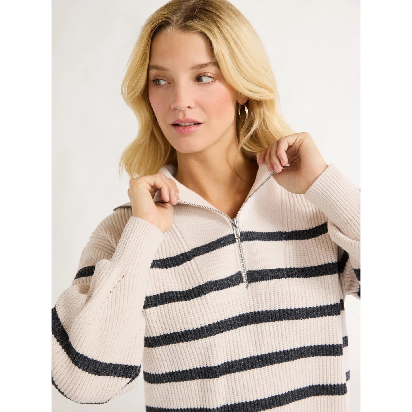 Women’s Half Zip Sweater with Long Sleeves, Midweight