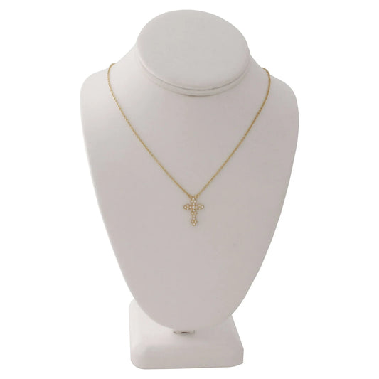 Gold Tone Cross Necklace