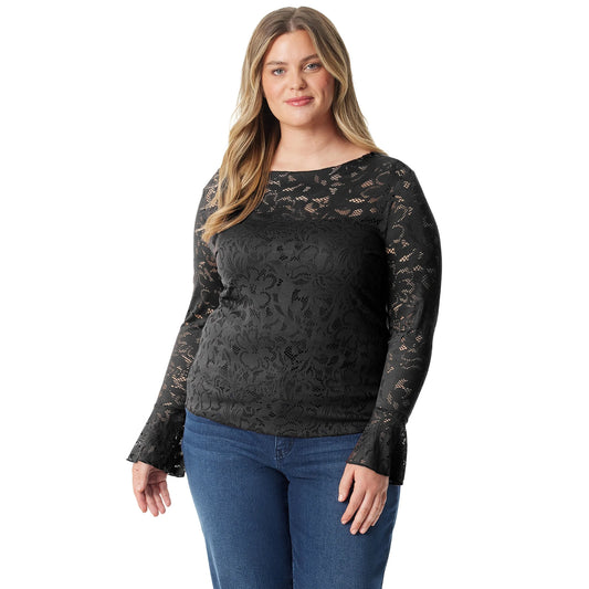 Jessica Simpson Women's Lace Knit Top