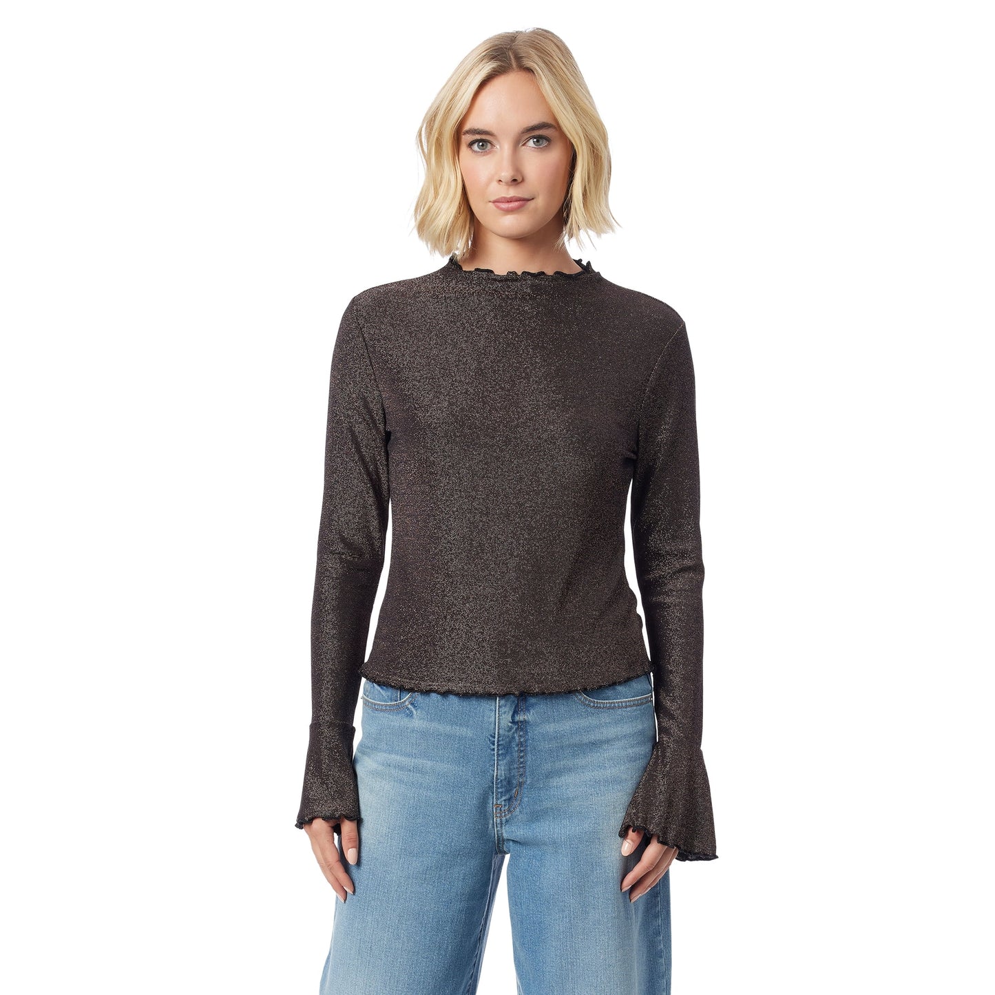 Jessica Simpson Feminino e Feminino Plus Savana Sparkle Knit Top