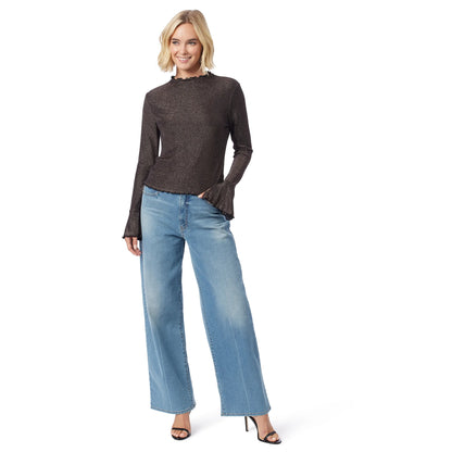 Jessica Simpson Feminino e Feminino Plus Savana Sparkle Knit Top