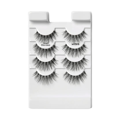 KISS My Lash But Better Fake Eyelashes Multipack, ‘Well Blended’, Black, 4 Pairs