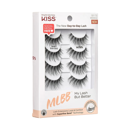 KISS My Lash But Better Fake Eyelashes Multipack, ‘Well Blended’, Black, 4 Pairs