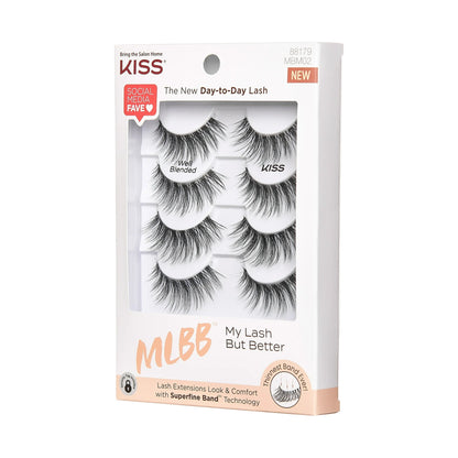 KISS My Lash But Better Fake Eyelashes Multipack, ‘Well Blended’, Black, 4 Pairs