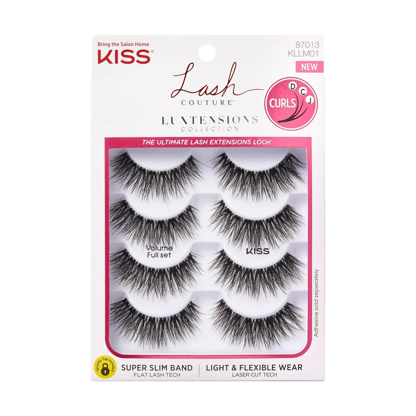 KISS Lash Couture Luxtension, False Eyelashes, Volume Full Set, 14 mm, 4 Pairs