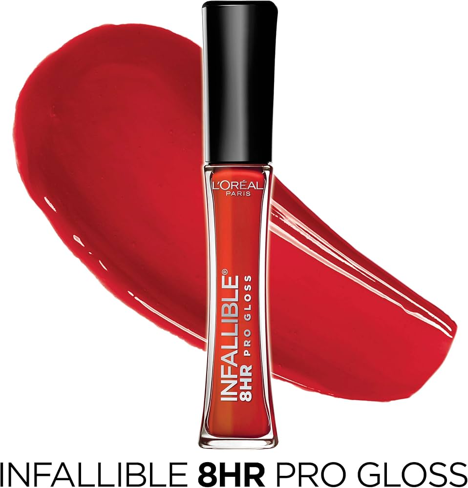 L'Oreal Paris Infallible 8 Hour Pro Hydrating Lip Gloss, Red Fatale