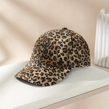 Leopard Print Baseball Cap Versatile Dad Hats Outdoor Sunshade Leisure Hat Suitable For Women