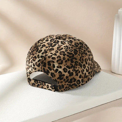 Leopard Print Baseball Cap Versatile Dad Hats Outdoor Sunshade Leisure Hat Suitable For Women