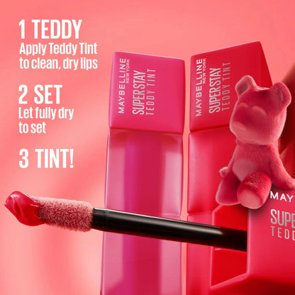 Maybelline Super Stay Teddy Tint, batom matte de longa duração, 0,17 fl oz