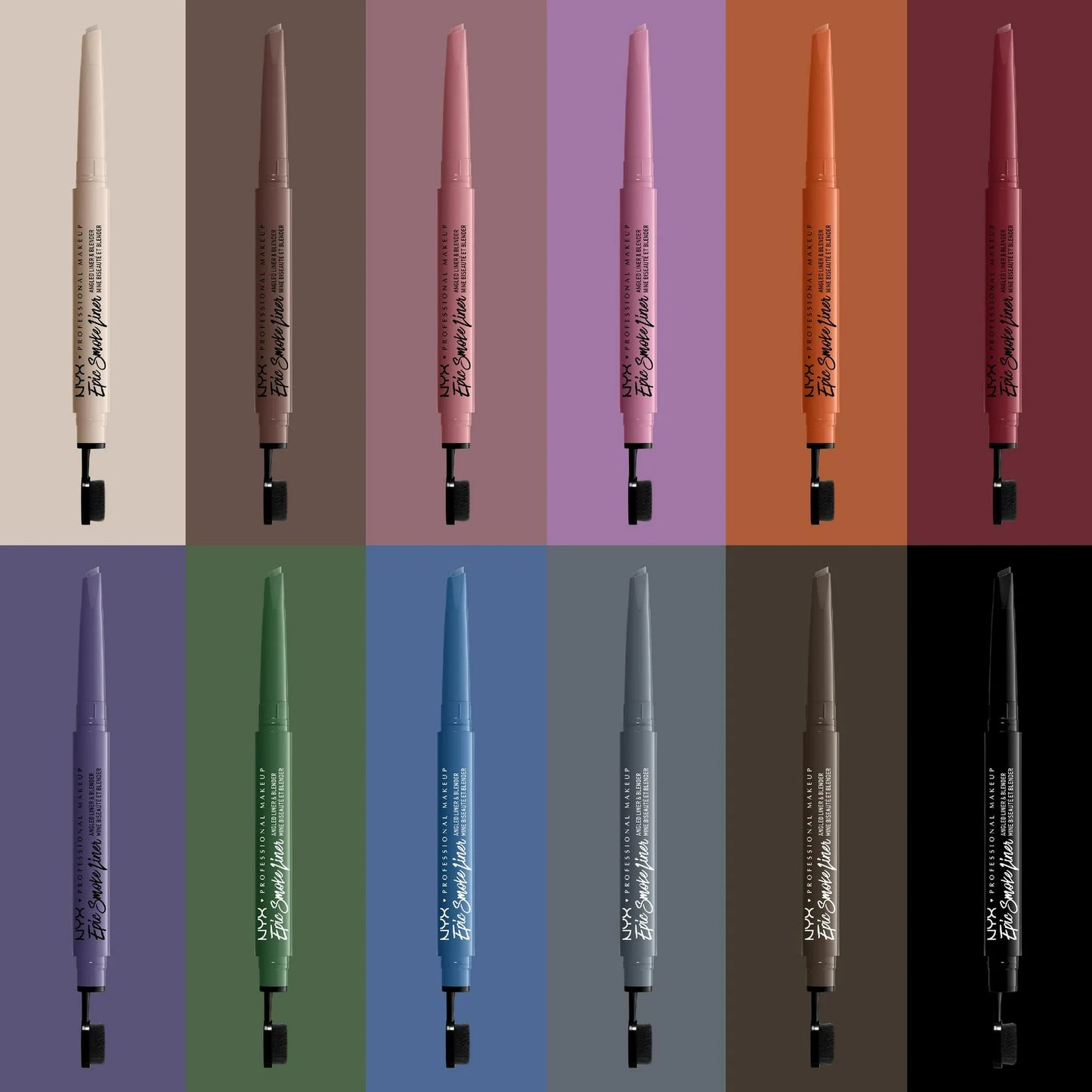 NYX Professional Makeup Epic Smoke Liner, delineador de ojos ahumado vegano, color negro ahumado