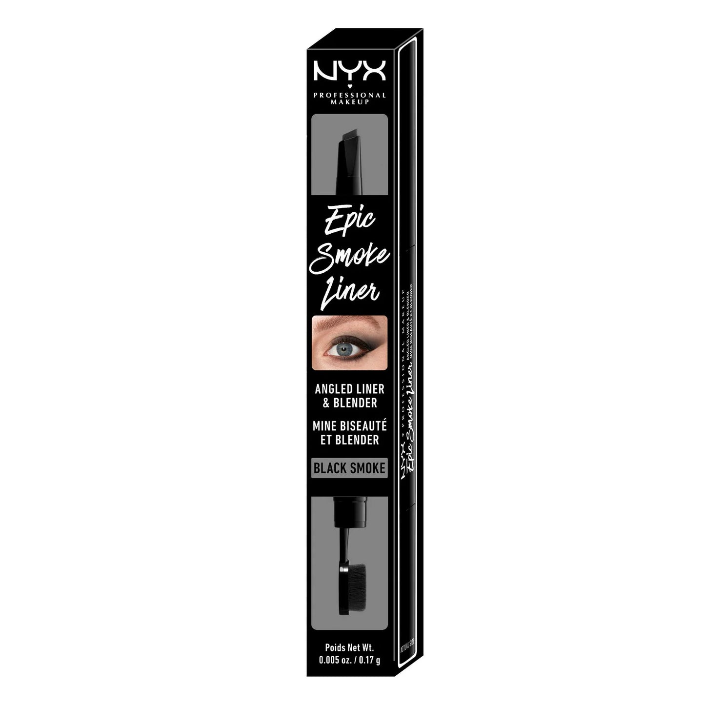 NYX Professional Makeup Epic Smoke Liner, delineador de ojos ahumado vegano, color negro ahumado