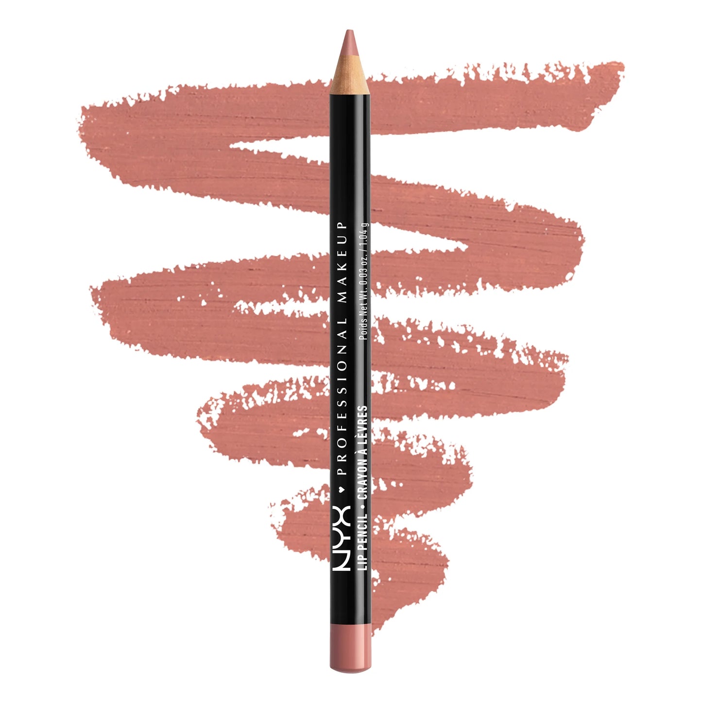 NYX Professional Makeup Slim Lip Pencil, Long-Lasting Creamy Lip Liner, 858 Nude Pink, 0.035 fl oz