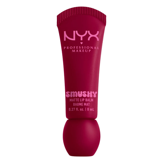 NYX Professional Makeup Smushy Matte Bálsamo Labial Leve com Ceramidas Hidratantes de Açúcar e Lipídios, Squeeze N' Sizzle, Vermelho Cereja Mate, 0,27 fl oz