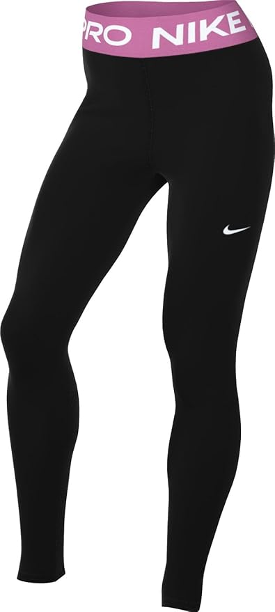 Nike Women's 365 Mid-Rise Leggings S Black Pink