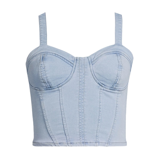 Denim Corset Top, Women's