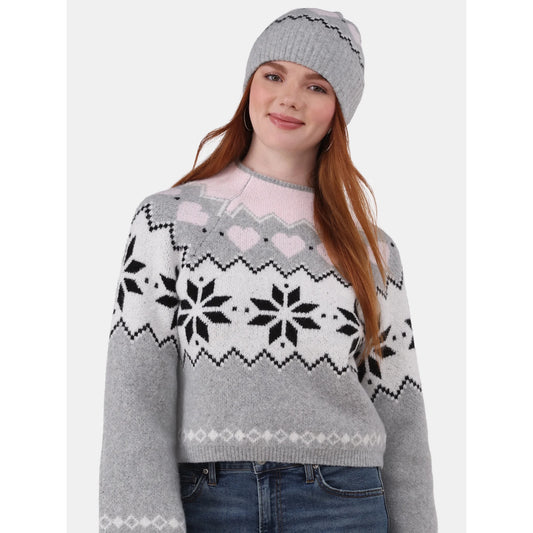 Fairisle Jacquard Pullover and Beanie Set, 2-Piece