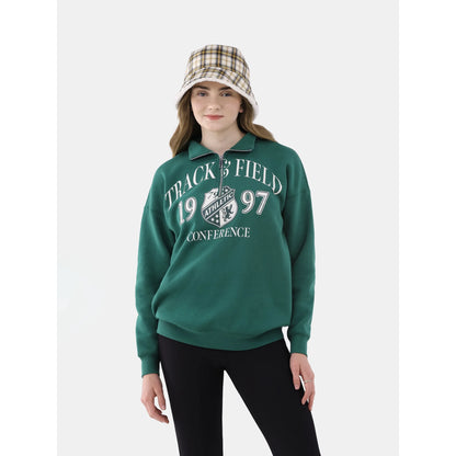 Quarter Zip Graphic Sweatshirt, Women’s and Girls