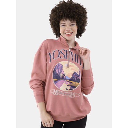 Quarter Zip Graphic Sweatshirt, Women’s and Girls