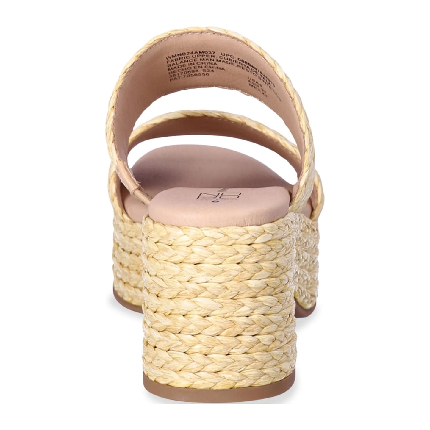 Women's Raffia Double Band Platform Sandals