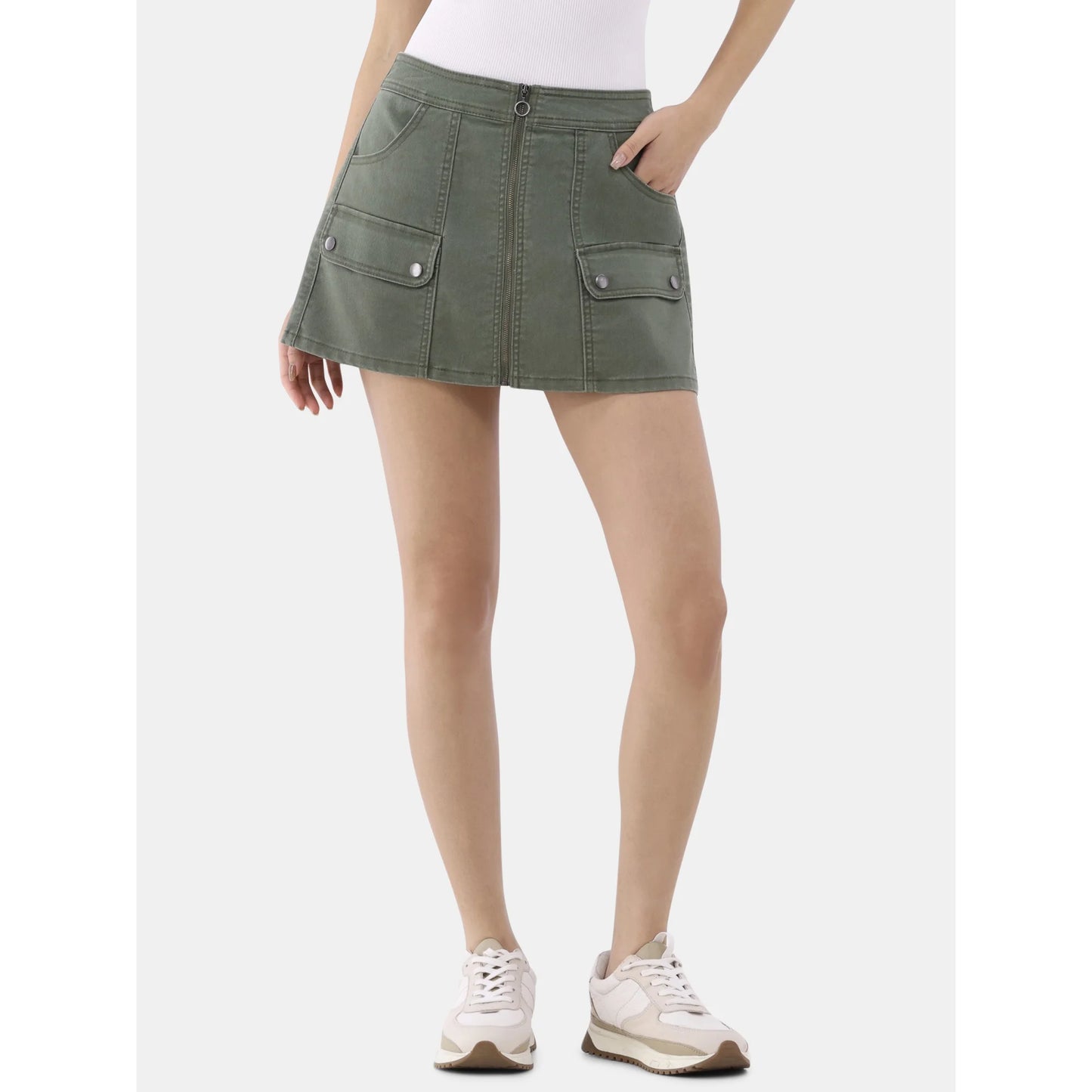 Zip Cargo Skirt, Women's