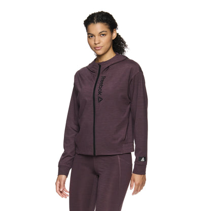 Reebok Women's Flex Cropped Peformance Jacket With Front Pockets