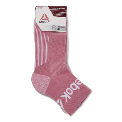 Reebok Women's Target Cushion Ankle Socks, 6-Pack