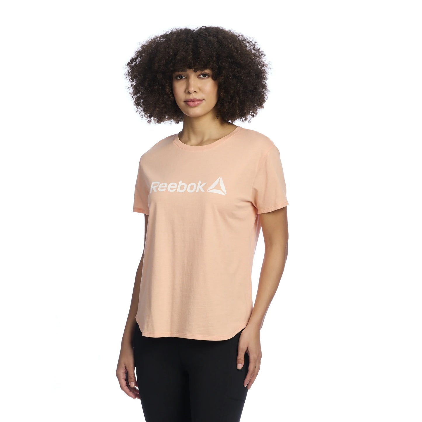 Camiseta Reebok Feminina Identity Manga Curta Estampada